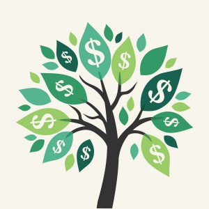 Vector money tree - symbol of successful business